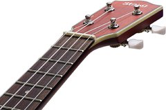 STAGG Ukelele soprano electroacústico con tapa sólida de caoba - US-80SE - Lead Music