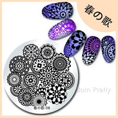 Nail Art Stamping 春の歌 08
