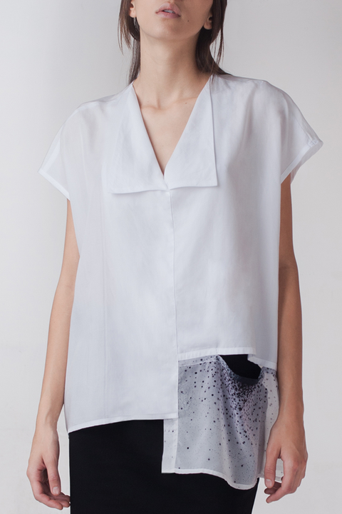 TOP BLANCO TEJIDO PLANO // Ref: MURÁ - comprar online