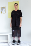 FALDA NEGRA CON ESTAMPADO EN TEJIDO PLANO // Ref: IKA - Camilo Alvarez