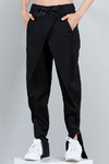 PANTALÓN EN TEJIDO PLANO NEGRO // Ref: EVA NEGRO - tienda online