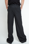 PANTALÓN TEJIDO PLANO CON EFECTO CUERO // REF: FURTADO NEGRO - comprar online