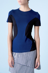 TOP EN TEJIDO DE PUNTO // Ref: 3X / Color: AZUL + NEGRO - comprar online