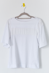 CAMISETA EN ALGODÓN CON CORTE // Ref: LÓPEZ BLANCA - tienda online