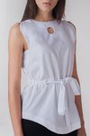 TOP BLANCO EN TEJIDO PLANO DE ALGODÓN // Ref: PINA - comprar online