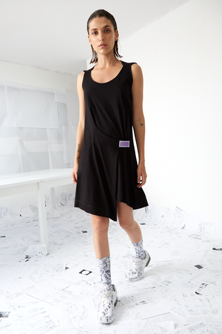 VESTIDO EN TEJIDO DE PUNTO // Ref: JULIETA NEGRO - Camilo Alvarez