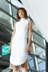 VESTIDO EN TEJIDO PLANO BLANCO // Ref: SIJEN BLANCO - tienda online