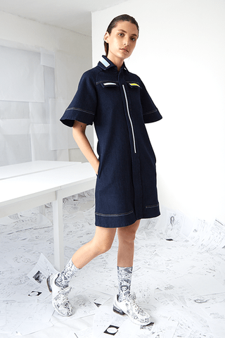 VESTIDO EN DENIM // Ref: SIMÓN ÍNDIGO