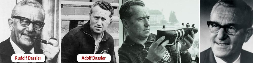 Adolf e Rudolf Dassler, fundadores de Adidas e Puma