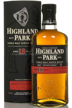 Whisky Single Malt Highland Park 18 Años 700ml En Estuche.