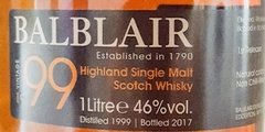 Balblair Vintage 1999 18 Años. - comprar online