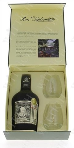 Ron Diplomático Reserva Exclusiva Gift Pack Con 2 Vasos. - comprar online