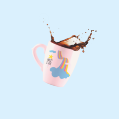 Taza Bombé - Arcoíris - ENUNPUNTO tazas y vasos de diseño