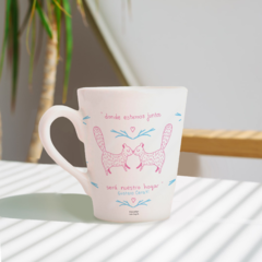 Taza Cónica - "Donde estemos juntos será nuestro hogar" Gustavo Cerati » Ilustradora Mercedes Calo Stapich