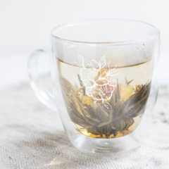 Taza de Vidrio - Flores en internet