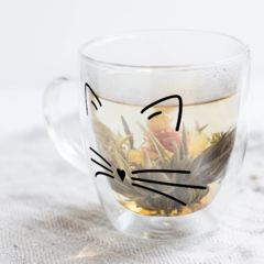 Taza de Vidrio - Gato - "Mimichi"