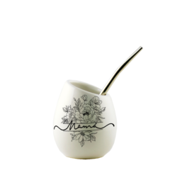 Mate - Mamá - flores -