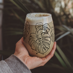 Vaso Copón - Monstera - ENUNPUNTO tazas y vasos de diseño
