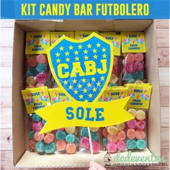 KIT CANDY BAR FUTBOLERO: GOLOSINAS + ADORNO TORTA (ELEGÍ TU EQUIPO FAVORITO)