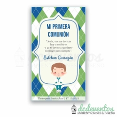 20 ESTAMPITAS COMUNIÓN NIÑO - MODELO 9