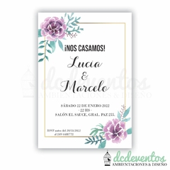 Invitación digital para casamientos | Flores - Modelo 22