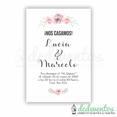 Invitación digital para casamientos | Flores - Modelo 23