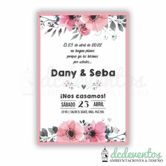 Invitación digital para casamientos | Flores - Modelo 26