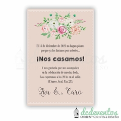Invitación digital para casamientos | Flores - Modelo 27