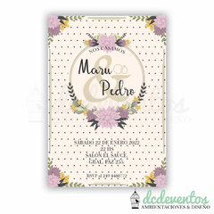 Invitación digital para casamientos | Flores - Modelo 25