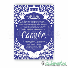 Invitación digital para 15 años | París Azul - Modelo 9
