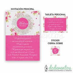 invitaciones 15 años rosas flores