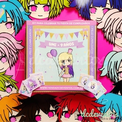 KIT MÁSCARAS + STICKERS LYNA & GACHA LIFE [Elegí la cantidad]