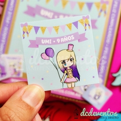 KIT MÁSCARAS + STICKERS LYNA & GACHA LIFE [Elegí la cantidad] - comprar online