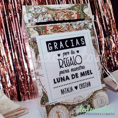 COMBO BODA: INVITACIONES + BUZÓN + 2 KITS DE BAÑO + TARJETITAS