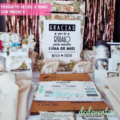 COMBO BODA: INVITACIONES + BUZÓN + 2 KITS DE BAÑO + TARJETITAS
