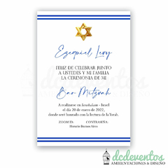 invitacion digital bar mitzvah