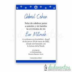 Invitación digital para Bar Mitzvah - Modelo 5