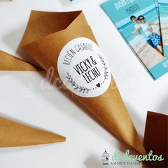 Conitos vintage recién casados (sin arroz) [Elegí la cantidad] - tienda online