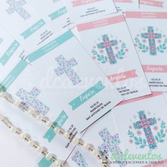 PACK BAUTISMO / COMUNIÓN : ESTAMPITAS + BOLSITA - tienda online