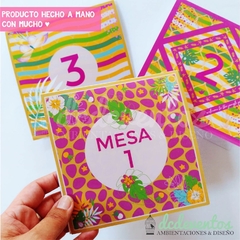 Números de mesa tipo carpita [Pedilos con tu diseño favorito] - comprar online