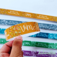 Pulseras diseño glitter para casamientos (ELEGI LA CANTIDAD) - comprar online