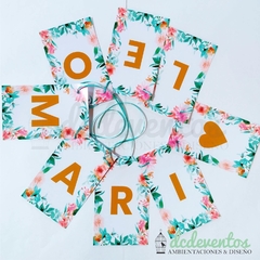 Banderín nombre novios para decorar el auto - comprar online