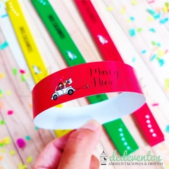 Imagen de 100 Pulseras de colores con diseño para bodas (Pedilas con tu diseño favorito)