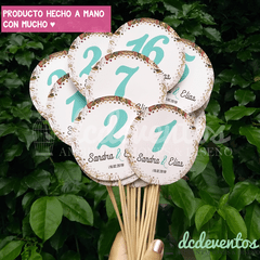 100 Invitaciones pasaje de avión + Números de mesa de regalo - tienda online