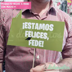 carteles con frases egresos recibidas colaciones