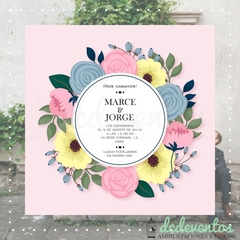 Invitación digital para casamientos | Flores - Modelo 15