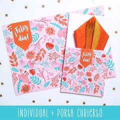 Pack Feliz Día, Mamá: 1 Individual + 1 Porta cubierto de papel (MODELO 3) - comprar online