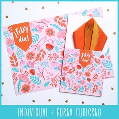 Pack Feliz Día, Mamá: 1 Individual + 1 Porta cubierto de papel (MODELO 3)