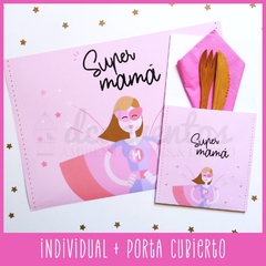 Pack Feliz Día, Mamá: 1 Individual + 1 Porta cubierto de papel (MODELO 2)