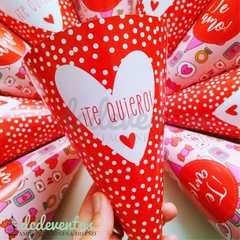 CONITOS TE QUIERO Y TE AMO CON GOLOSINAS Y CHOCOLATES